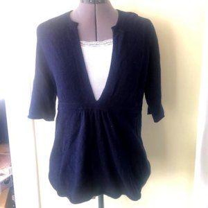 J Crew Dark Blue Cashmere Sweater